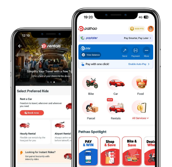 Download Pathao (App Interface) Download Pathao (App Interface)