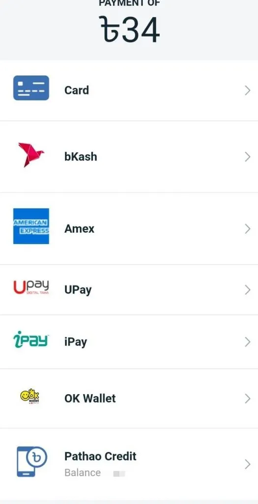 Choose Digital Payment option and select OK Wallet as the payment channel.