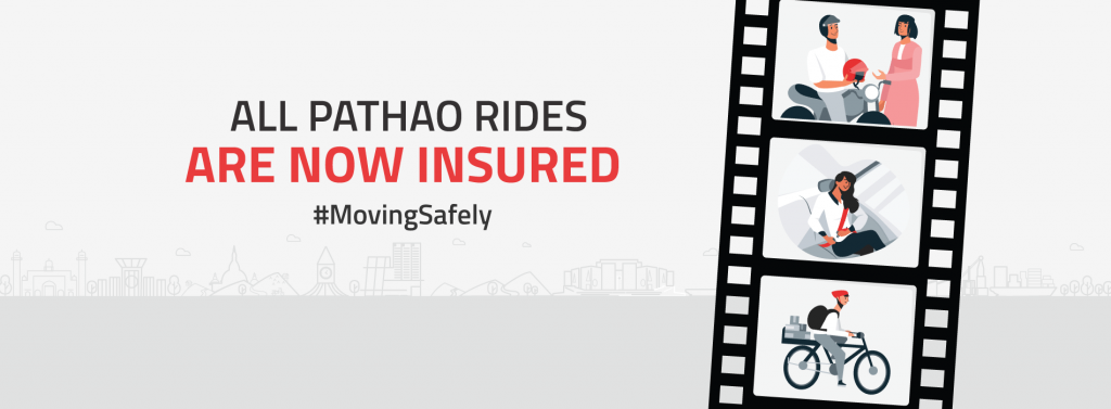 Pathao giving insurance to riders and users.