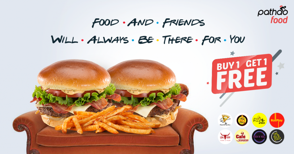 This friendship day celebrate your friendship with special Buy 1 Get 1 offer from “Friends” tab when you order from Pathao Food!