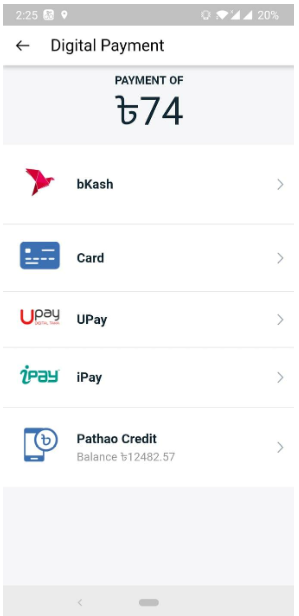 Step 2: Select bKash from Payment Channels.
