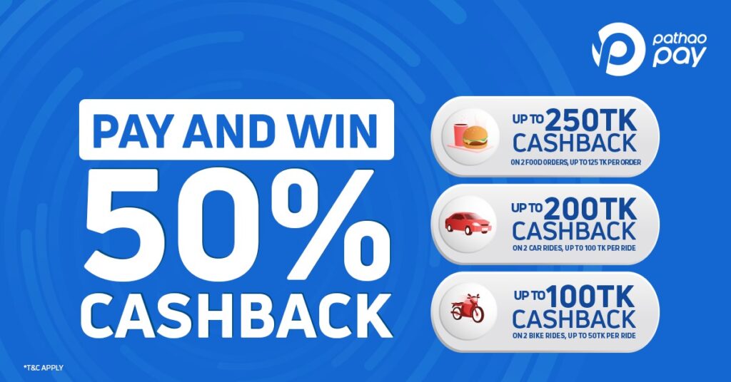 Avail up to 550TK in cashback offers using Pathao Pay